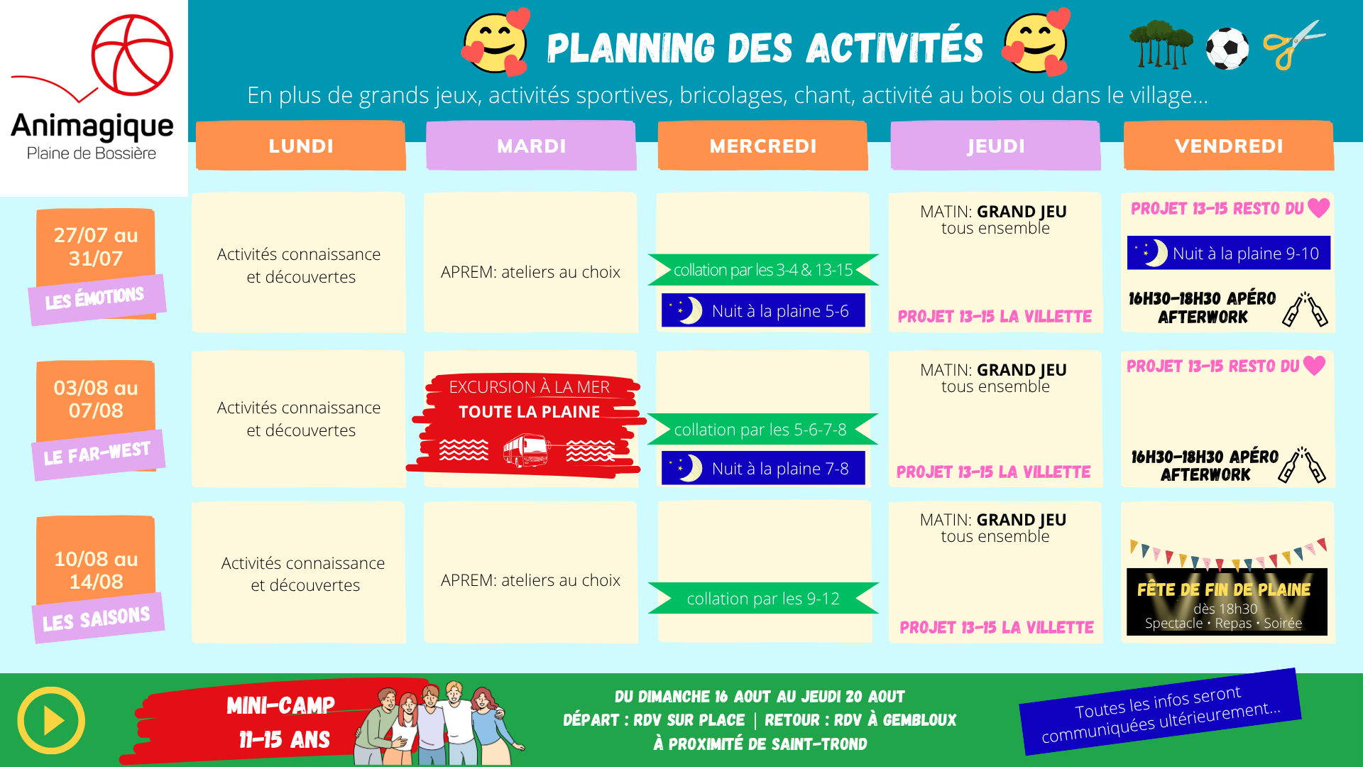 Calendrier Bossière 2025